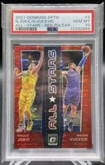 Nikola Jokic, Nikola Vucevic [Red Pulsar] #3 Basketball Cards 2021 Panini Donruss Optic All Stars Prices