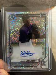 Adael Amador [Speckle Refractor] Baseball Cards 2021 Bowman Chrome Prospect Autographs Prices