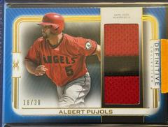 Albert Pujols [Blue] #DJR-APU Baseball Cards 2023 Topps Definitive Jumbo Relic Collection Prices