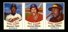 Ford, Fosse, Hendrick [Hand Cut Panel] Baseball Cards 1977 Hostess Prices