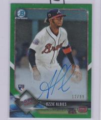 Ozzie Albies [Green Refractor] #BCRA-OA Baseball Cards 2018 Bowman Chrome Rookie Autographs Prices