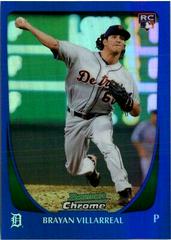 Brayan Villarreal [Red Refractor] #91 Baseball Cards 2011 Bowman Chrome Draft Prices