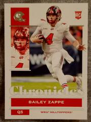 Bailey Zappe #24 Football Cards 2022 Panini Chronicles Draft Picks Prices