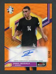 Jamal Musiala [Orange Wave Refractor] #BCA-JM Soccer Cards 2023 Topps Finest Road to UEFA EURO Autograph Prices