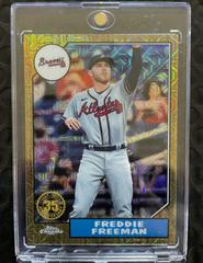 Freddie Freeman [Gold] #T87C-38 Baseball Cards 2022 Topps Silver Pack 1987 Chrome Prices