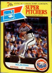 Nolan Ryan [Hand Cut] Baseball Cards 1987 Drake's Prices