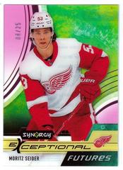 Moritz Seider [Pink] Hockey Cards 2021 Upper Deck Synergy Exceptional Futures Prices