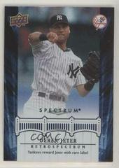 Derek Jeter #DJ68 Baseball Cards 2008 Upper Deck Spectrum Jeter Retrospectrum Prices