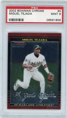 Miguel Tejada #4 Baseball Cards 2002 Bowman Chrome Prices