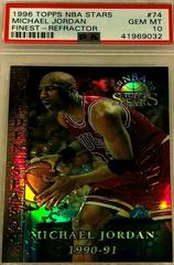 Michael Jordan [Finest Refractor] #74 Basketball Cards 1996 Topps Stars Prices