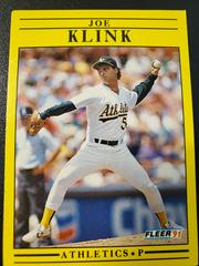 Joe Klink #13 Baseball Cards 1991 Fleer Prices