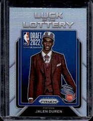 Jalen Duren [Silver] #14 Basketball Cards 2022 Panini Prizm Luck of the Lottery Prices