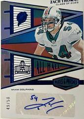Zach Thomas [Blue] #AH-ZT Football Cards 2023 Panini Plates and Patches All Hall Prices