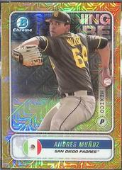 Andres Munoz [Gold Refractor] #STG-AM Baseball Cards 2020 Bowman Chrome Spanning the Globe Prices