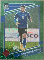 Alessandro Bastoni [Optic Green Velocity] #76 Soccer Cards 2021 Panini Donruss Road to Qatar Prices