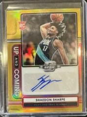 Shaedon Sharpe [Gold] #6 Basketball Cards 2022 Panini Contenders Optic Up and Coming Autograph Prices