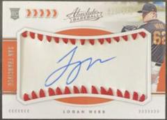 Logan Webb [Material Signature] #122 Baseball Cards 2020 Panini Absolute Prices