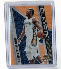 Zion Williamson [Orange Fluorescent] #20 Basketball Cards 2021 Panini Mosaic Elevate Prices