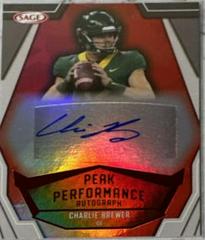 Charlie Brewer [Red] #PKA-CB Football Cards 2023 Sage Peak Performance Autographs Prices