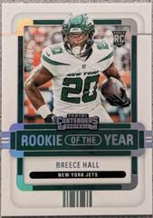 Breece Hall [Silver] #ROY-BHA Football Cards 2022 Panini Contenders Rookie of the Year Prices