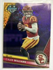 Caleb Williams [Purple Mini Diamond] #1 Football Cards 2023 Bowman Chrome University Prices