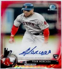 Yoan Moncada [Chrome Red Refractor] #CRA-YM Baseball Cards 2017 Bowman Rookie Autographs Prices