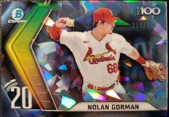 Nolan Gorman [Atomic] #BTP-20 Baseball Cards 2022 Bowman Scouts' Top 100 Prices