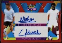 Nico Gonzalez , Yunus Musah [Red] Soccer Cards 2022 Leaf Vivid Dual Autographs Prices