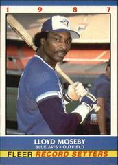 Lloyd Moseby Baseball Cards 1987 Fleer Record Setters Prices