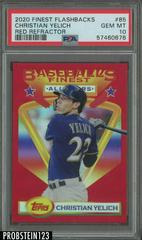 Christian Yelich [Red Refractor] #85 Baseball Cards 2020 Topps Finest Flashbacks Prices