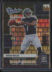 Malik Willis [Black Pandora] #TR-2 Football Cards 2022 Panini Donruss Optic The Rookies Prices
