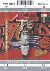 Allen Iverson Basketball Cards 2003 Fleer Authentix Prices