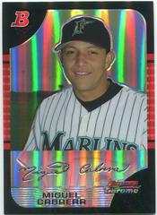 Miguel Cabrera [Refractor] #90 Baseball Cards 2005 Bowman Chrome Prices