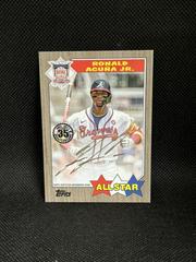 Ronald Acuna Jr. [Gold] #87ASA-RA Baseball Cards 2022 Topps Update 1987 Autographs Prices