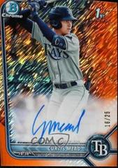 Curtis Mead [Orange Shimmer Refractor] #CPA-CM Baseball Cards 2022 Bowman Chrome Prospect Autographs Prices