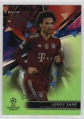 Leroy Sane [Neon Green] Soccer Cards 2021 Topps Finest UEFA Champions League Prices