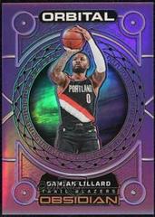 Damian Lillard [Purple Flood] #14 Basketball Cards 2022 Panini Obsidian Orbital Prices