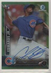 Carl Edwards Jr. [Green Refractor] Baseball Cards 2016 Bowman Chrome Rookie Autographs Prices