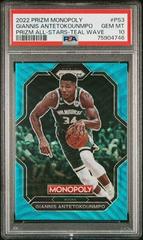 Giannis Antetokounmpo [Teal Wave] #PS3 Basketball Cards 2022 Panini Prizm Monopoly All Stars Prices