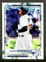 Jasson Dominguez [Atomic Refractor] Baseball Cards 2021 Bowman Chrome Prospects Prices