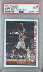 Vince Carter [Chrome Gold Refractor] #55 Basketball Cards 2005 Bowman Prices