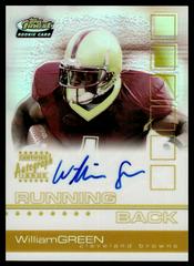 William Green [Certified Autograph Gold Refractor] Football Cards 2002 Topps Finest Prices
