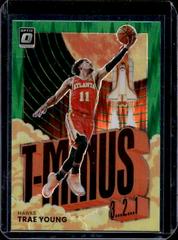 Trae Young [Green Shock] #13 Basketball Cards 2021 Panini Donruss Optic T Minus 3 2 1 Prices