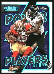Ed Reed [Platinum] #PWR-ERE Football Cards 2022 Panini Contenders Power Players Prices