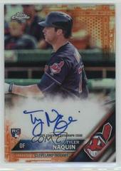 Tyler Naquin [Orange Refractor] #RA-TN Baseball Cards 2016 Topps Chrome Rookie Autographs Prices