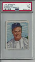 Hank Bauer [Without Copyright] #219 Baseball Cards 1950 Bowman Prices