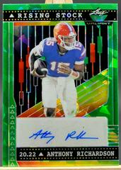Anthony Richardson [Crystal Green] #RS-AR1 Football Cards 2022 Leaf Valiant Autographs Rising Stock Prices
