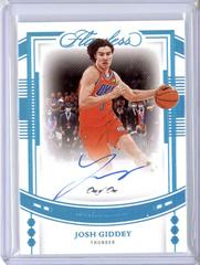 Josh Giddey [Platinum] #3 Basketball Cards 2022 Panini Flawless Draft Gem Signature Prices