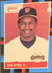 Jose Uribe #559 Baseball Cards 1988 Donruss Prices