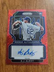 A. J. Alexy [Red Shimmer Prizm] Baseball Cards 2022 Panini Prizm Rookie Autographs Prices